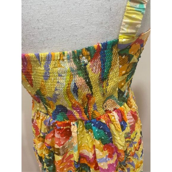 Anthropologie x Farm Rio Textured Tropical Maxi Dress Size XS - Picture 9 of 12